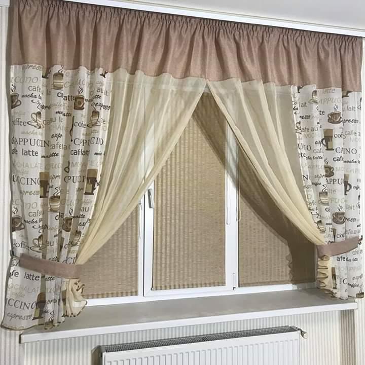 

Шторы Chtextil Бежевый с молочным