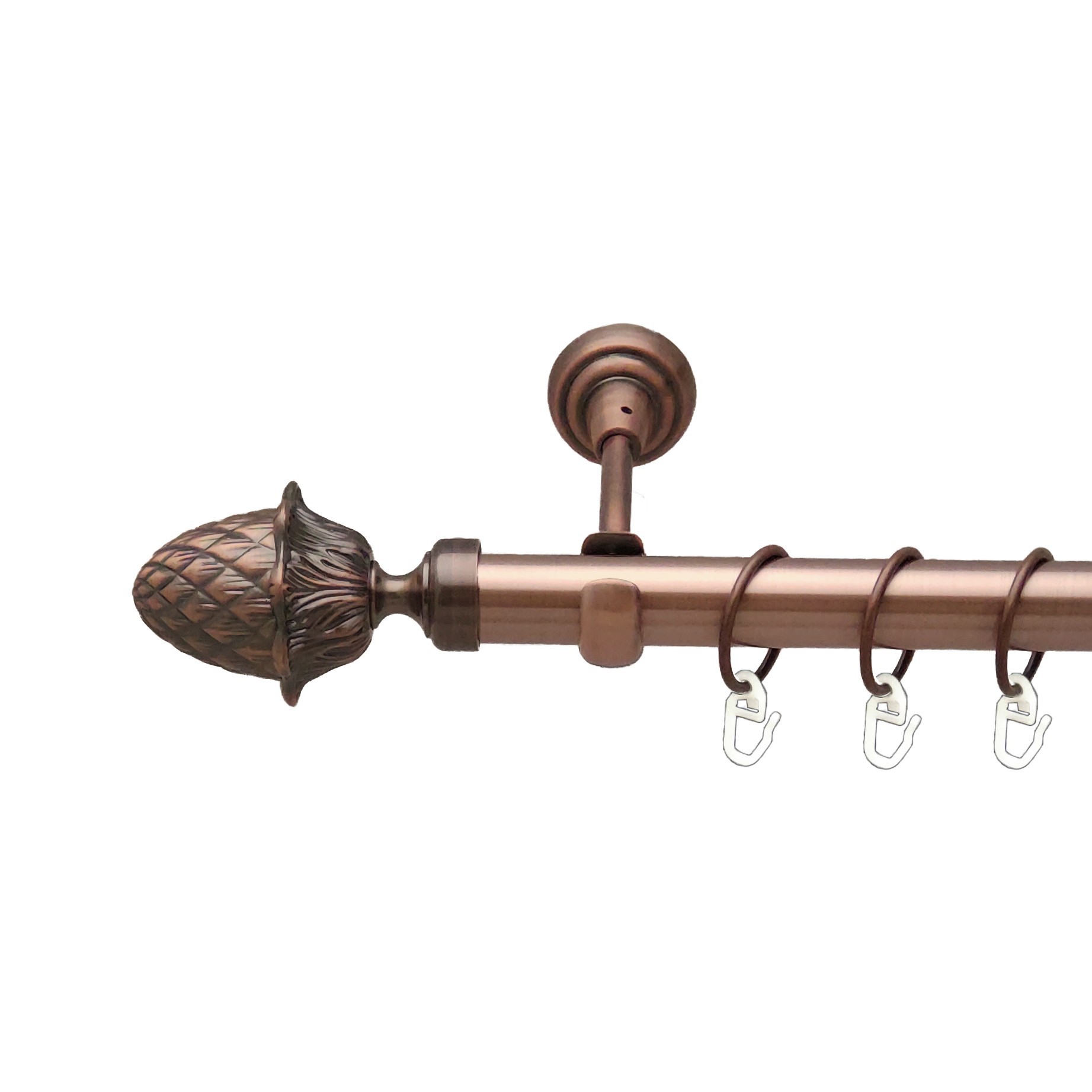 

Карниз Orvit Цинара металевий однорядний відкритий гладка труба кільце металеве Мідь 25 мм 240 см (00-00012500)