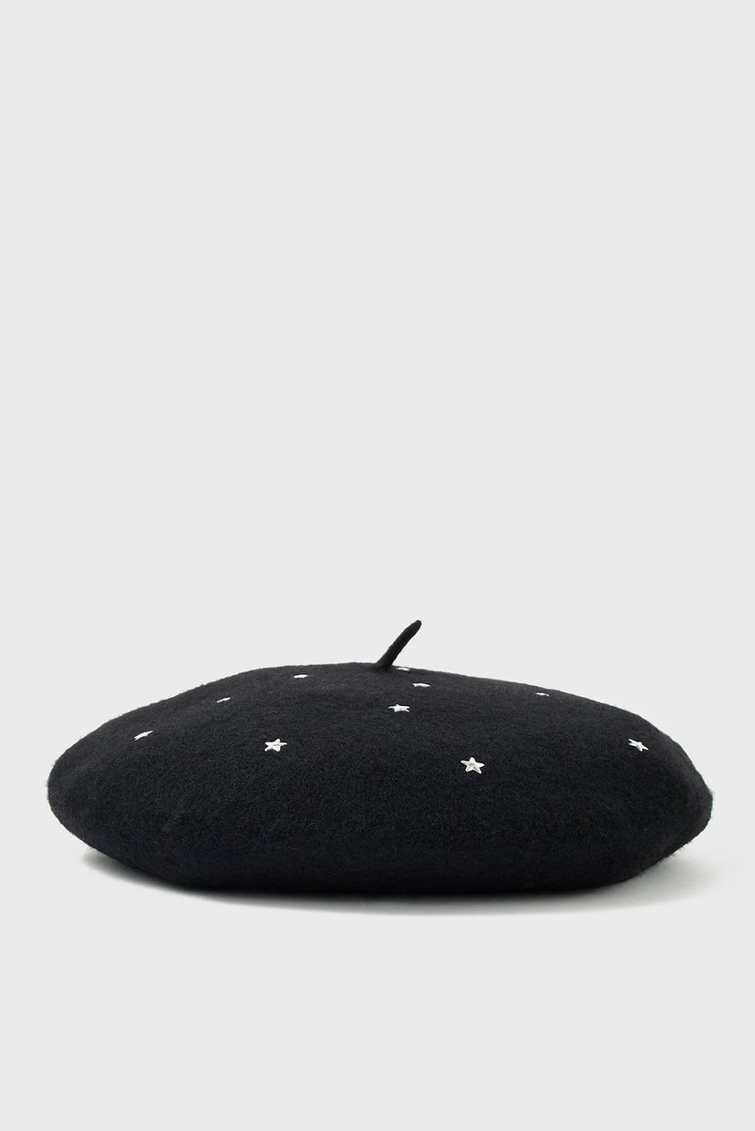 

Женский черный шерстяной берет Sparkle Star Beret Accessorize OS 291016