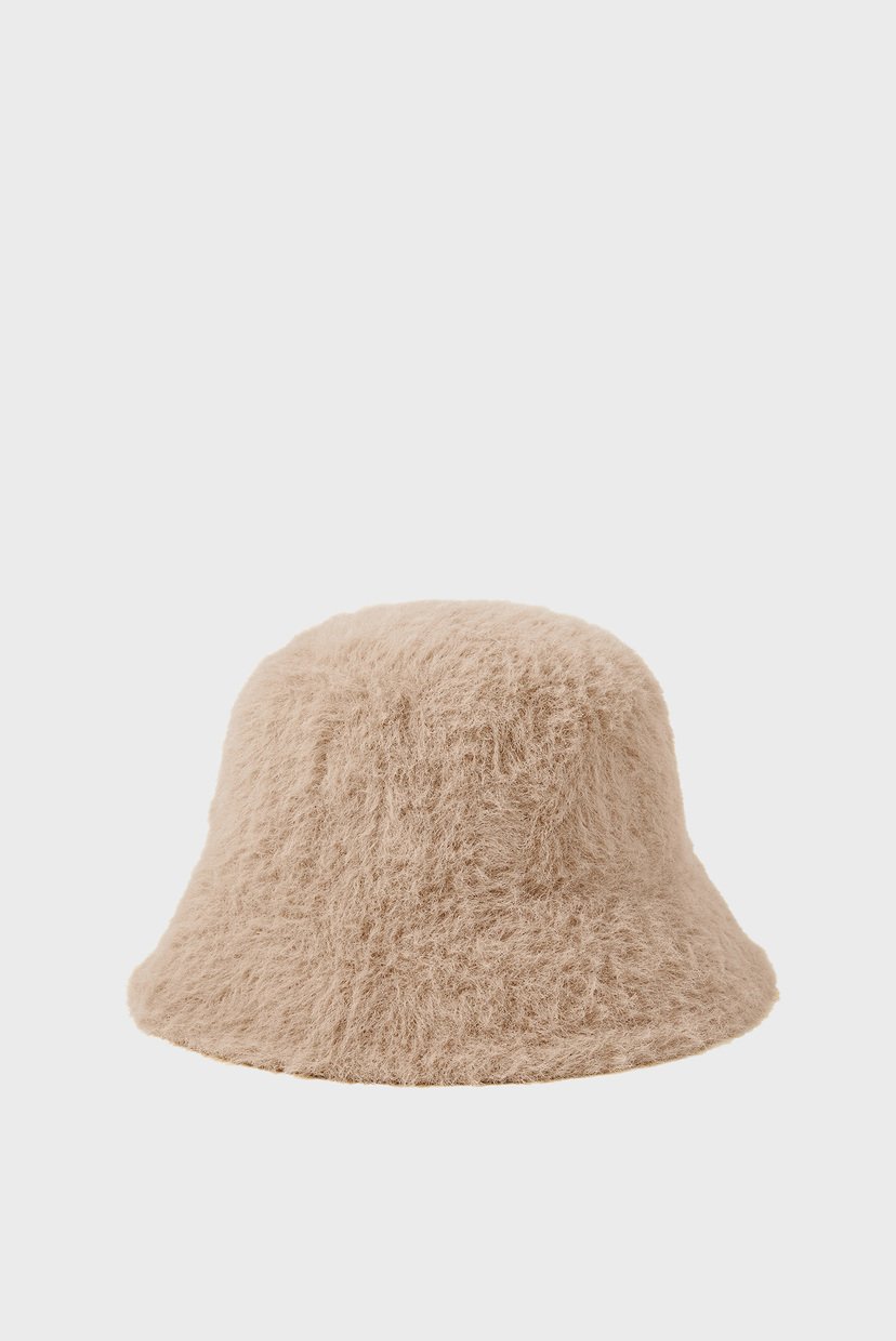 

Женская бежевая панамка FLUFFY BUCKET HAT Accessorize OS 291015
