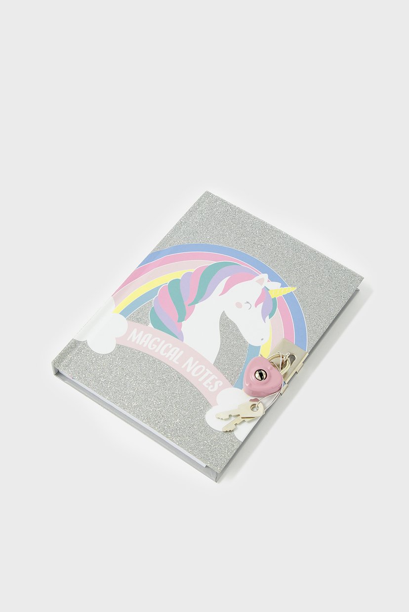 

Детский серебристый блокнот UNICORN LOCKABLE Accessorize OS 299033