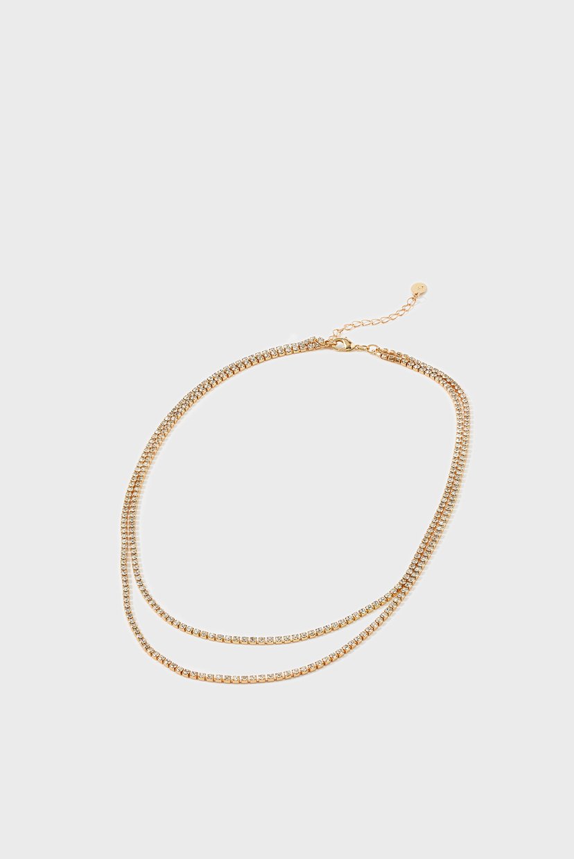 

Женское золотистое ожерелье BERRY BLUSH SPARKLY Accessorize OS 282082