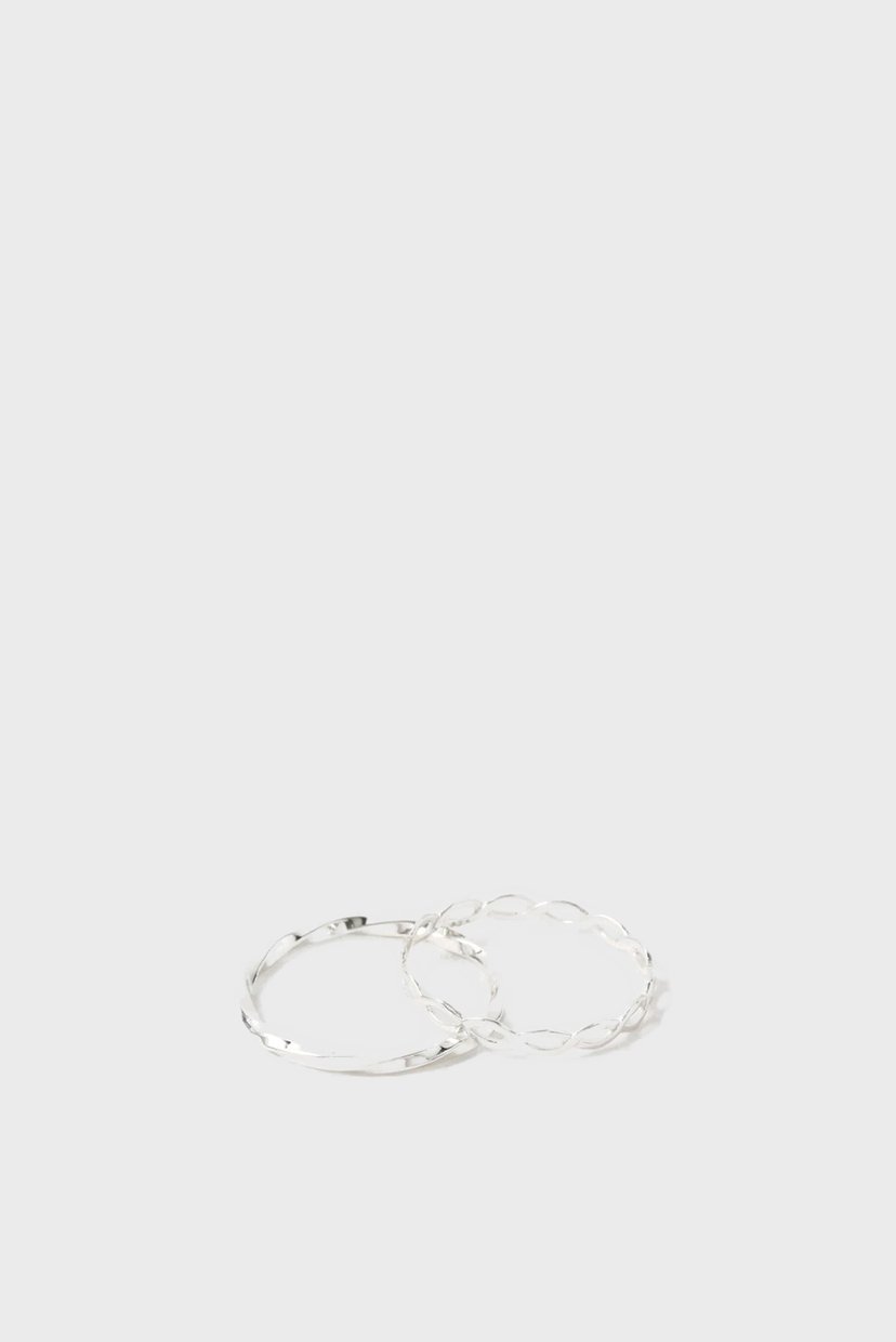 

Женские серебряные кольца (2 шт) ST 2X LINK AND TWIST Accessorize L 294727