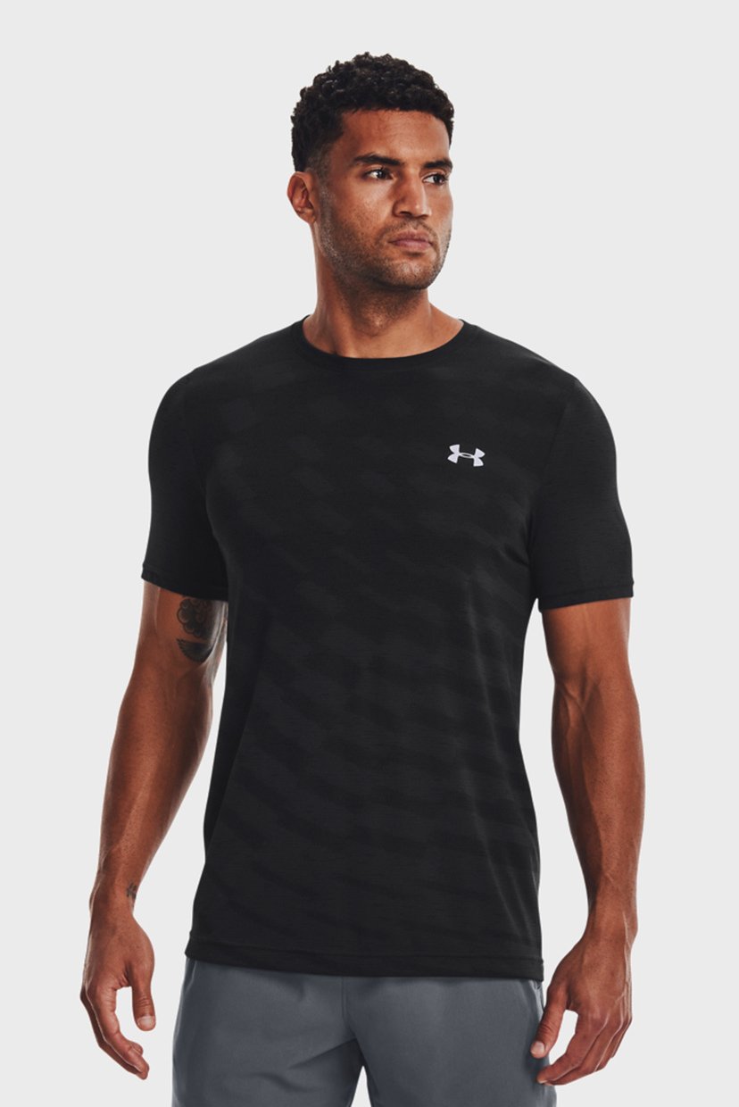 

Мужская черная футболка UA Seamless Radial SS Under Armour  1370448-001, Мужская черная футболка UA Seamless Radial SS Under Armour XL 1370448-001