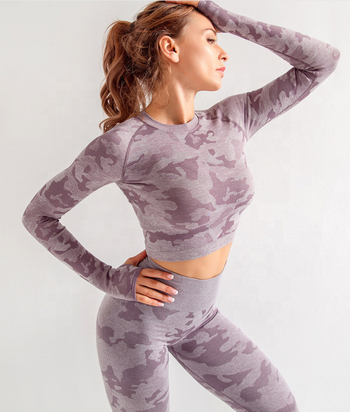 

Женский спортивный костюм La_sportive (Леггинсы и топ с рукавами) M Violet
