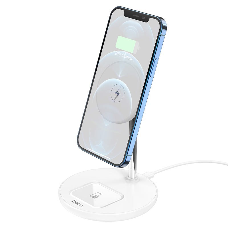 

Зарядное устройство Hoco 2в1 magnetic wireless charger для iPhone 12-13, AirPods