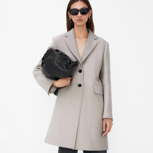 

Пальто Zara XXL светло бежевый 3057243806