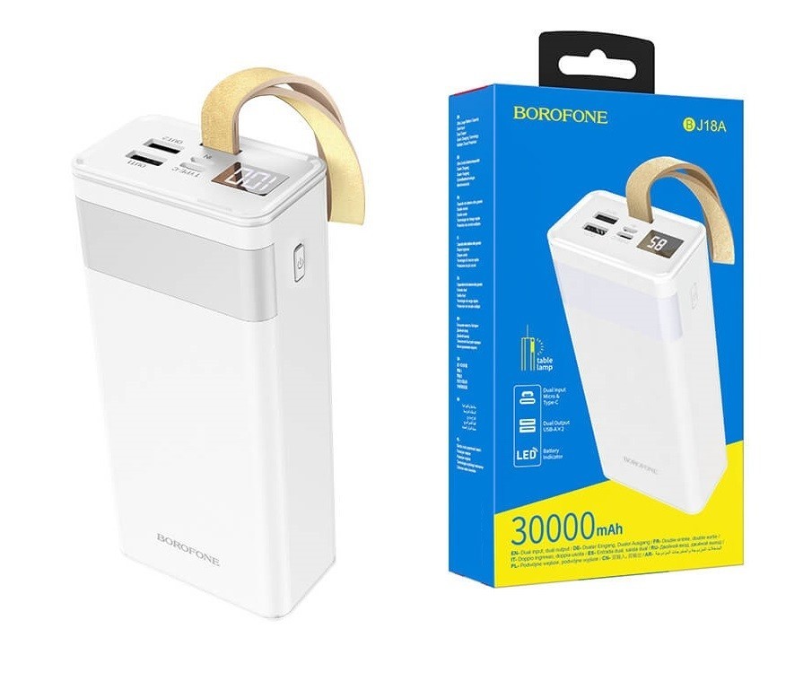 

Павербанк Borofone 30000mAh 2xUSB/1xType-C, 2A