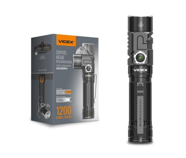 

Портативный светодиодный фонарик VIDEX VLF-A105RH 1200Lm 5000K