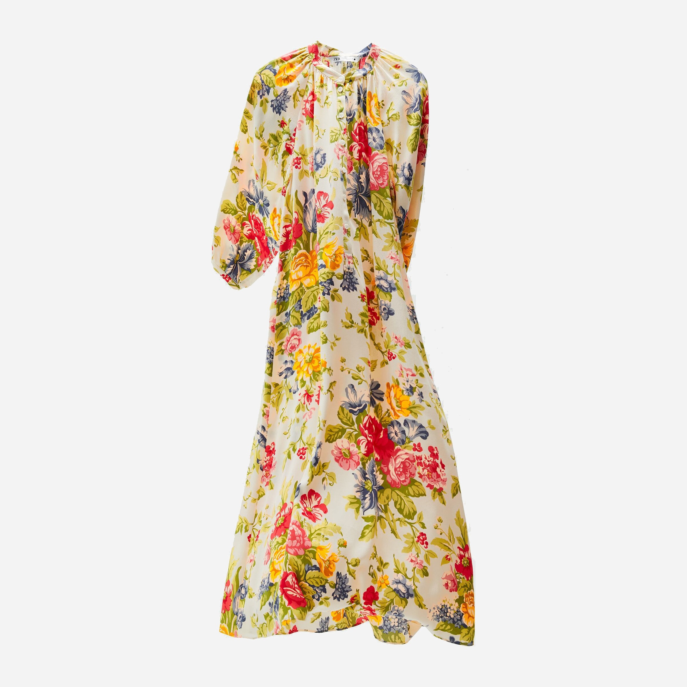 

Платье Zara  молочный цветы 7839002712, Платье Zara M молочный цветы 7839002712