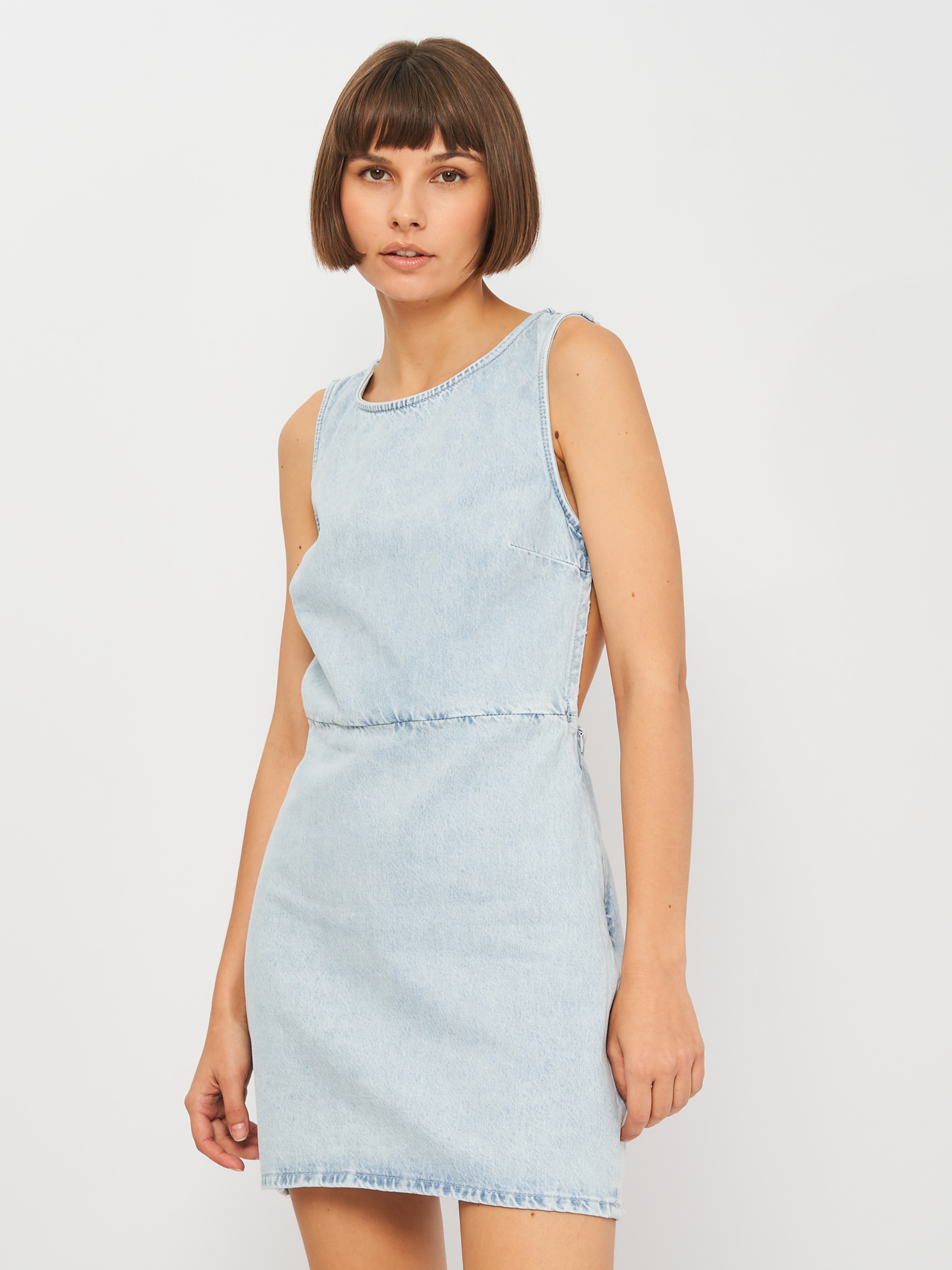 

Платье Zara  светло голубой 6186201406, Платье Zara XS светло голубой 6186201406