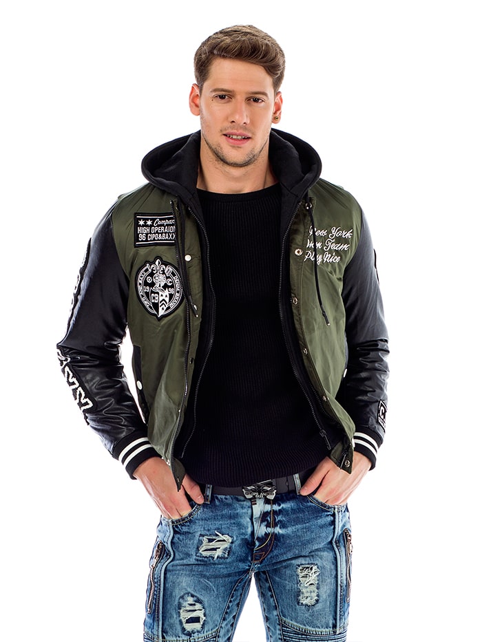 

Бомбер Cipo&Baxx CM132  Хаки, Бомбер Cipo&Baxx CM132 M Хаки
