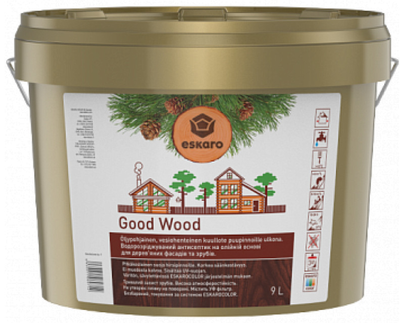 

Масло воднодисперсионное ESKARO GOOD WOOD для деревянных срубов 9л