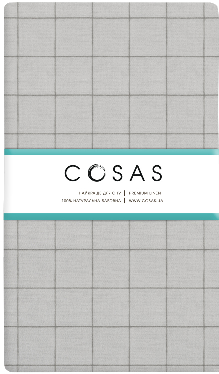 

Простынь на резинке детская Cosas Cell Ashgrey 60х120х12 см
