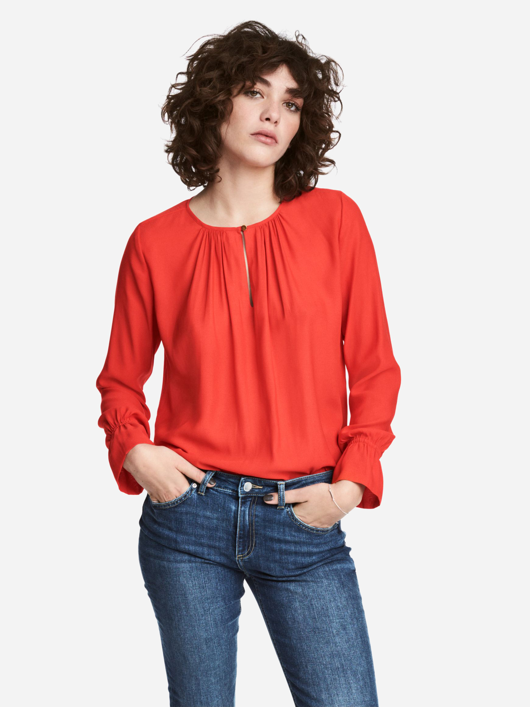 

Блузка H&M 112-80479184-034  Красная (СА2000001446461, Блузка H&M 112-80479184-034 36 Красная (СА2000001446461)