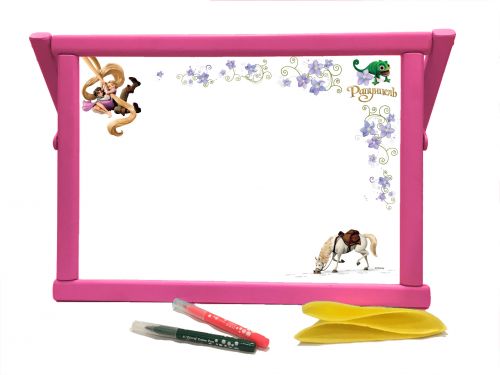 

Доска двухсторонняя "Рапунцель" (розовая)