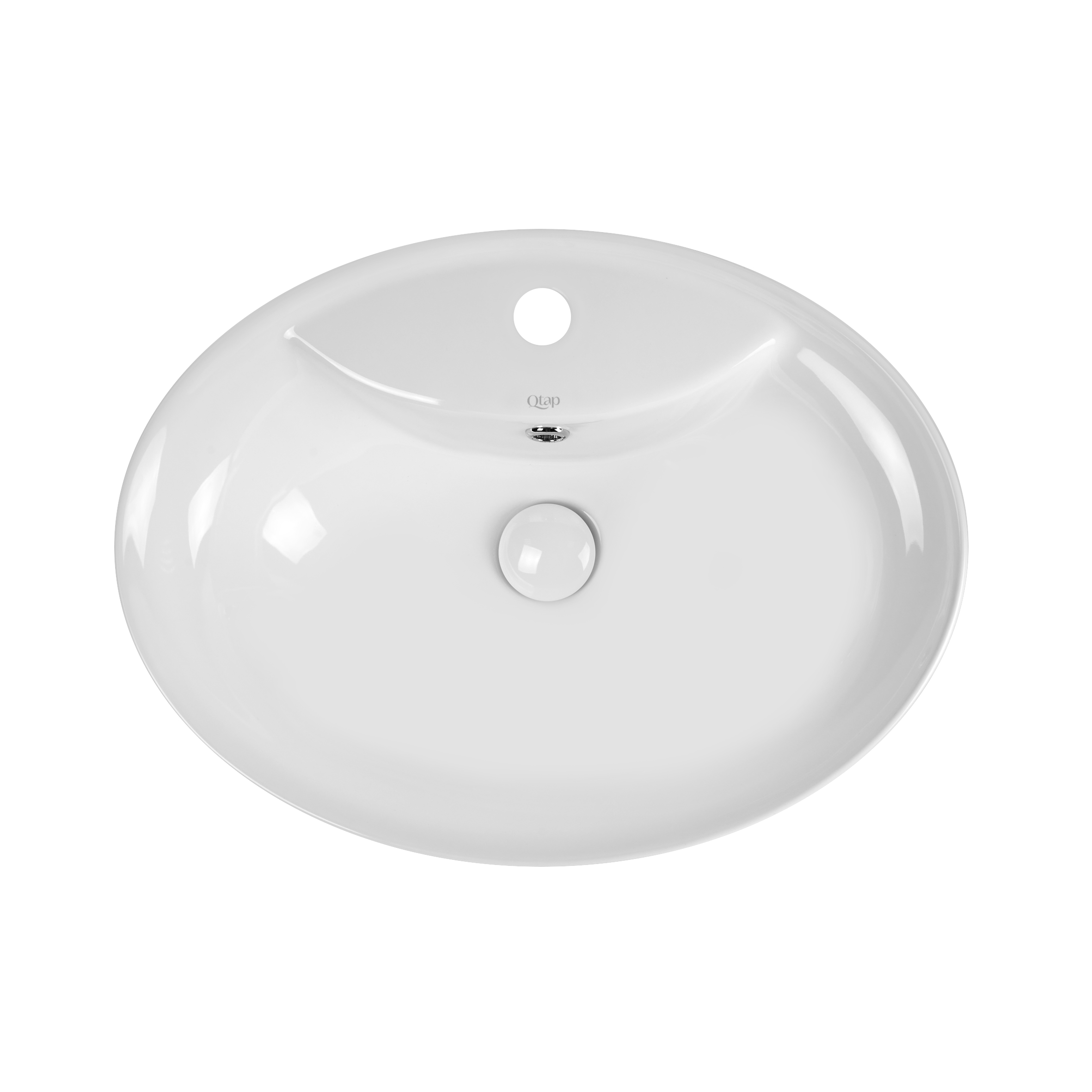 

Раковина Qtap Stork 546х406х180 White з донним клапаном (QT1511L737W)