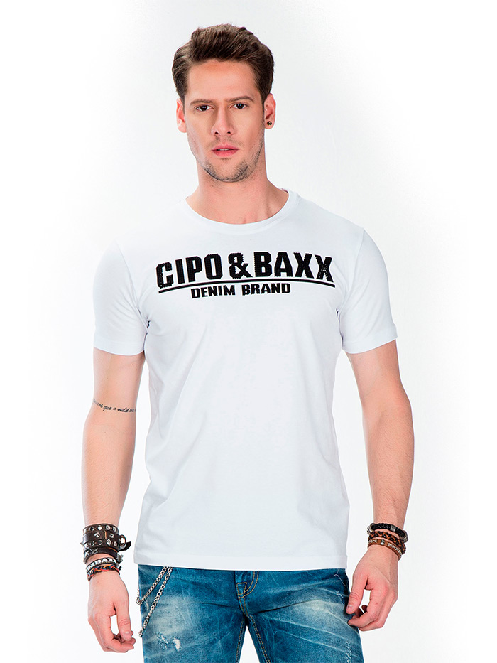 

Футболка Cipo&Baxx CT358  Белая, Футболка Cipo&Baxx CT358 M Белая