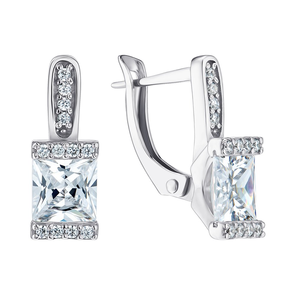 

Серебряные серьги с фианитами 000148699