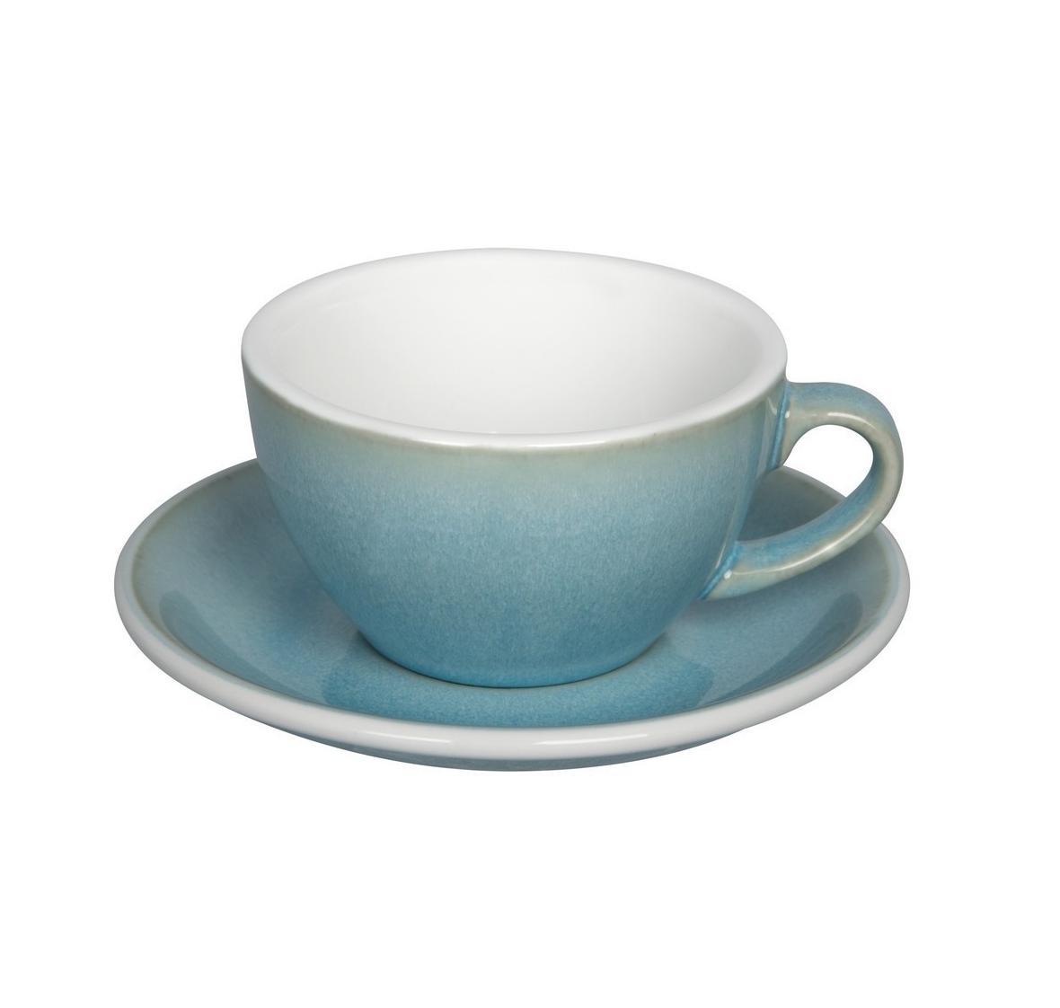 

Чашка з блюдцем 200 мл Loveramics Egg для капучино Ice Blue (блакитна)