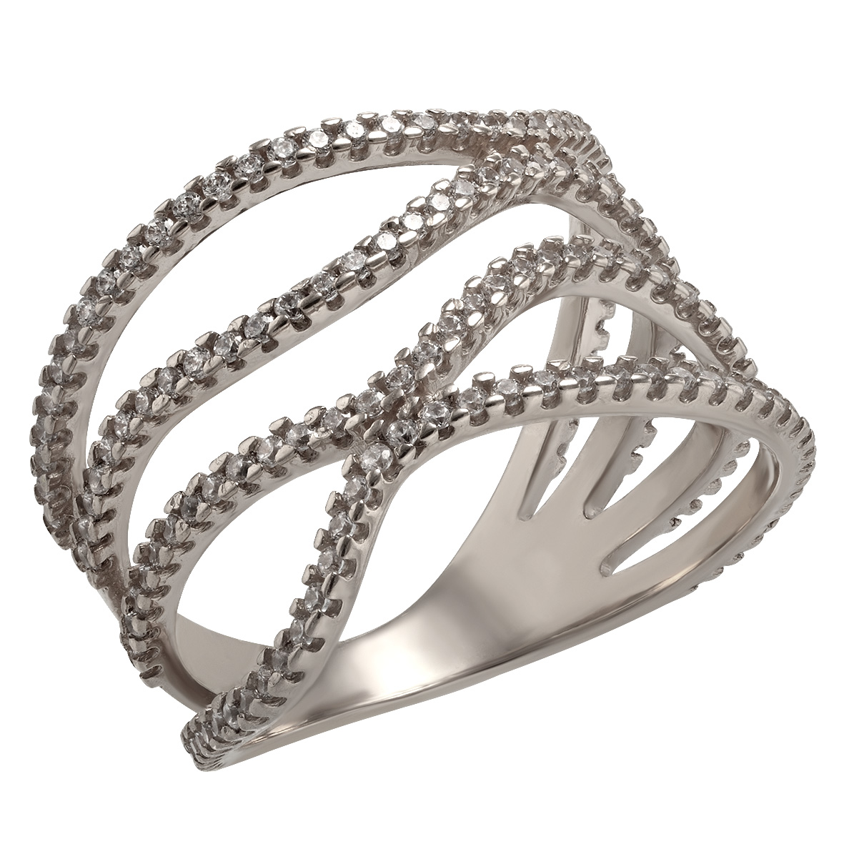 

Серебряное кольцо с фианитами Tango Jewellery Company 380347С размер 16.5