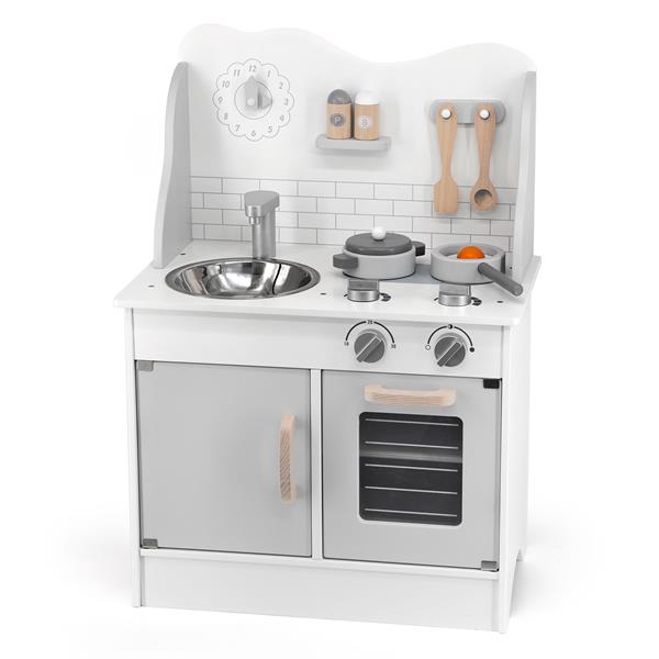 

Детская кухня из дерева с аксессуарами Viga Toys PolarB серый (44049)