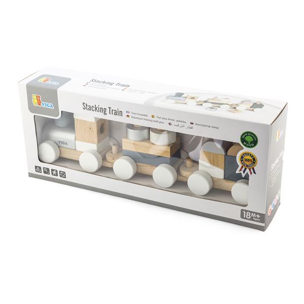 

Деревянный поезд Viga Toys Экокубики (51611)