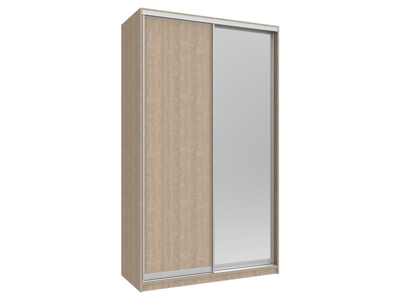 

Двухдверный шкаф купе с зеркалом Doros Сити24 180х60х240 (1 ДСП , 1 Зеркало) Сонома