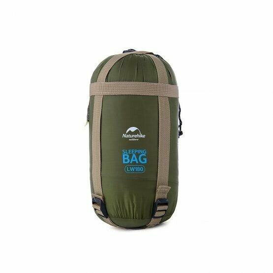 

Спальник надлегкий Naturehike Mini Ultra light LW 180 NH15S003-D, Silk-like cotton, темно-зелений