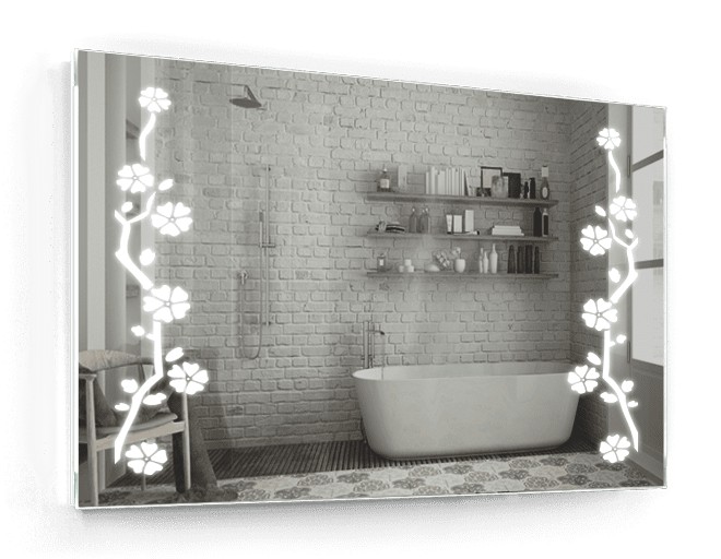 

Зеркало c LED подсветкой Smart Mirror сенсорное Viterbo SK 90х90см Прямоугольное