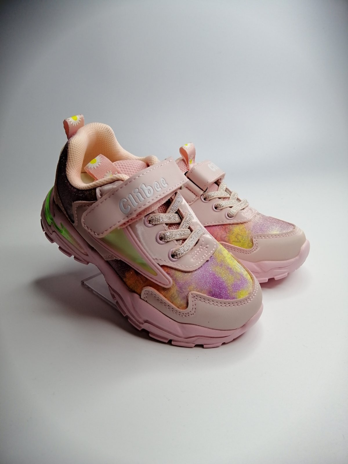 

Кроссовки для девочки Clibee 86 Е pink розовые р.30-18,1 см