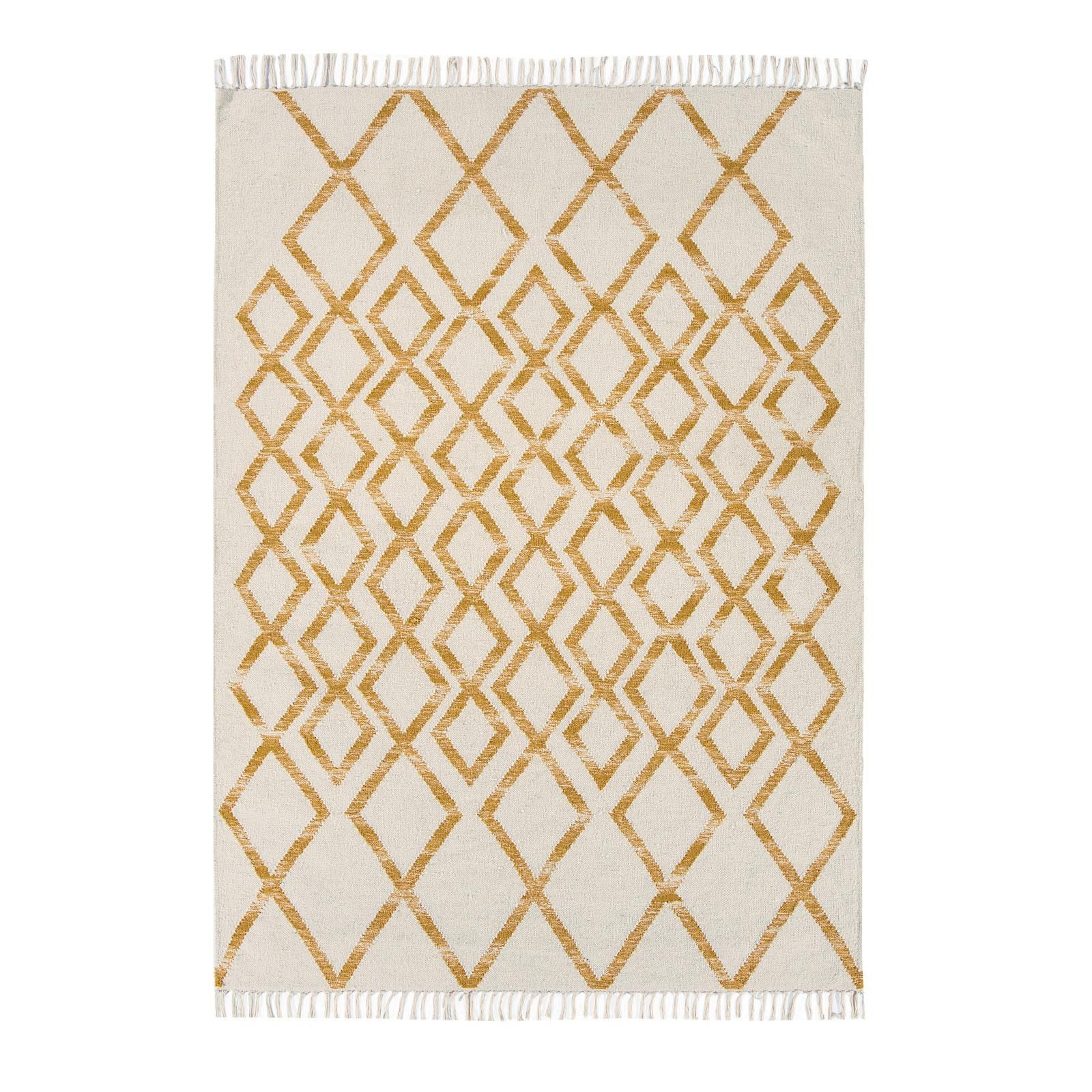 

Ковер Hackney Kelim Diamond Yellow 120х170 см серый