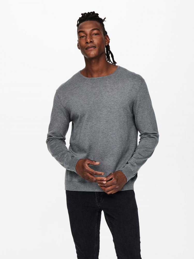 

Свитшот Only & Sons 22020088-54837  Medium Grey Melange, Свитшот Only & Sons 22020088-54837 XL Medium Grey Melange