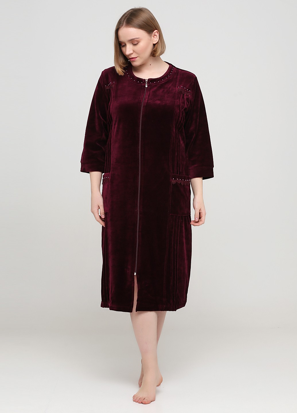 

Халат женский Wild Love  бордо (21146-06, Халат женский Wild Love 3XL бордо (21146-06)