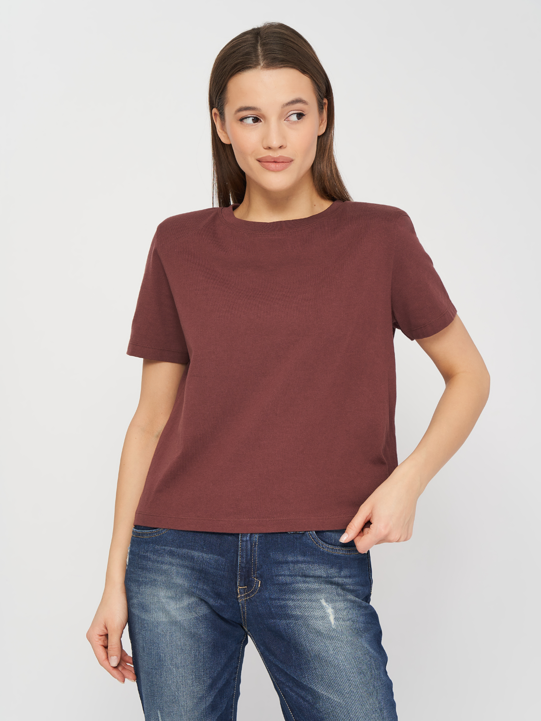 

Футболка Zara 1501/626/700  Бордовая, Футболка Zara 1501/626/700 S Бордовая