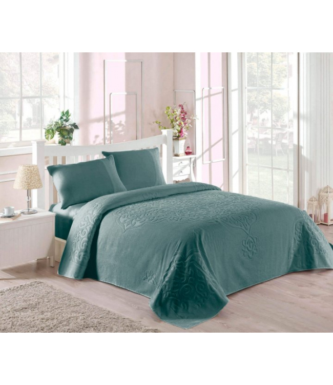 

Покрывало-простынь Tac Dama royal Евро 200*220 см махровое зеленое арт.TAC71304632