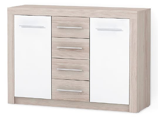 

Комод LUXE STUDIO Анита 1302*420*930 дуб родос светлый + белая Аляска