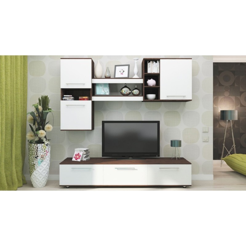 

Гостиная LUXE STUDIO Вега 2000х534х2000мм венге магия + белое дерево