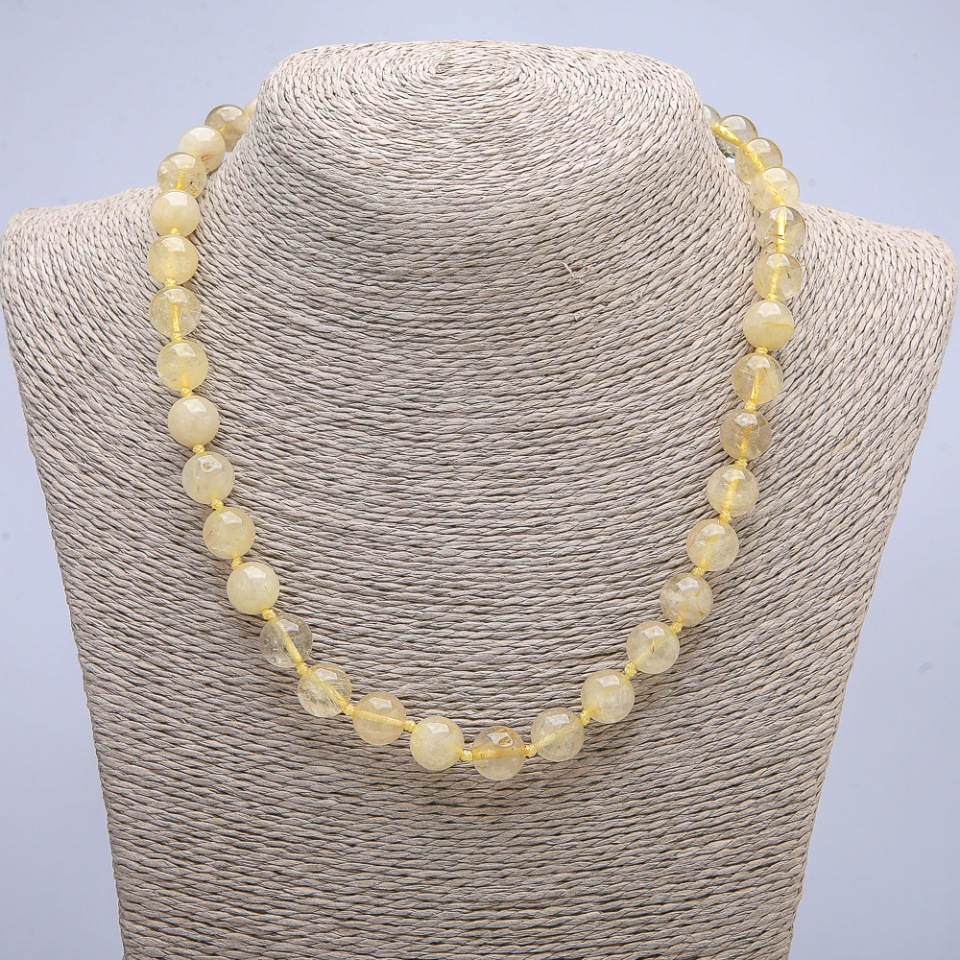 

Бусы из натурального камня Цитрин гладкий шарик, диаметр 10мм, длина 45см +-, ida42551