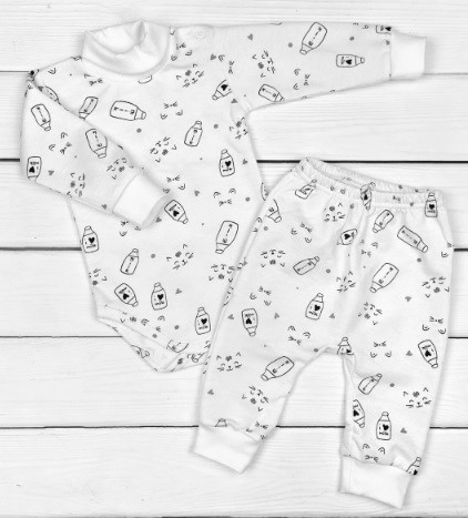 

Теплый набор одежды: боди и штаны Malena 80 см унисекс для малышей до года