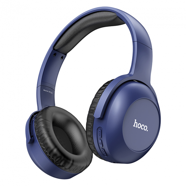 

Беспроводные накладные блютуз наушники HOCO Bluetooth Синие GM-W33