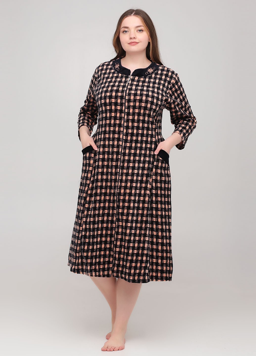 

Халат Romeo Life  бежевый 3755-46, Халат Romeo Life 5XL бежевый 3755-46