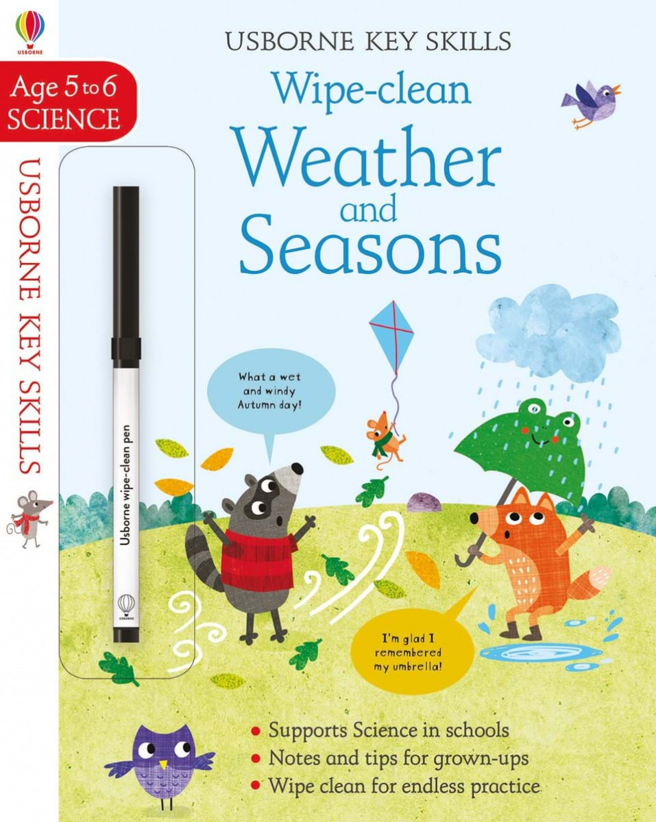 

Детская книга + обучение Wipe-Clean Weather and Seasons 5-6 (9781474965255)