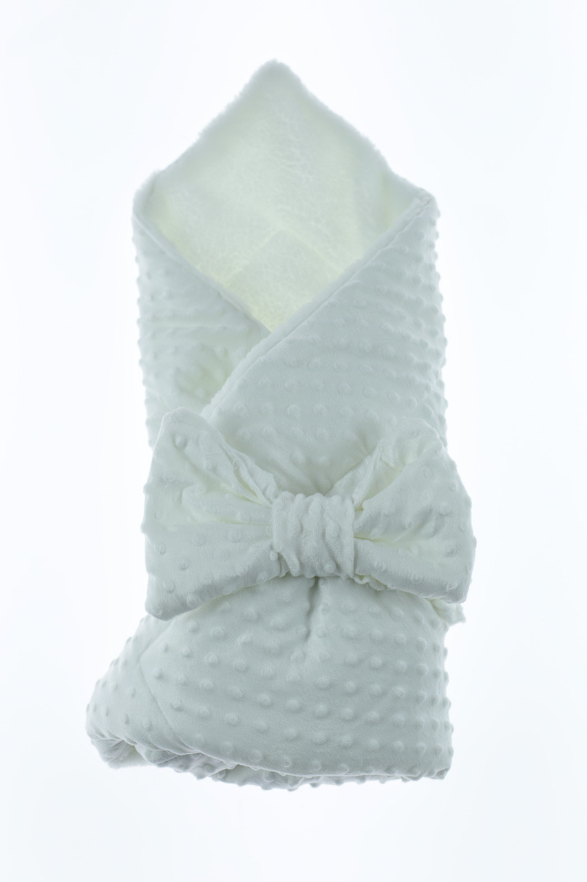 

Конверт велюр на меху с бантом 87*75 см для ребенка BabyKroha