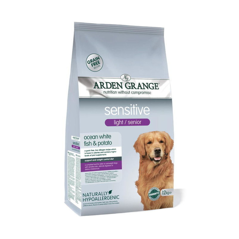

Сухой корм Arden Grange Senior Sensitive Light Ocean White Fish And Potato для пожилых собак 12 кг (AG634342)