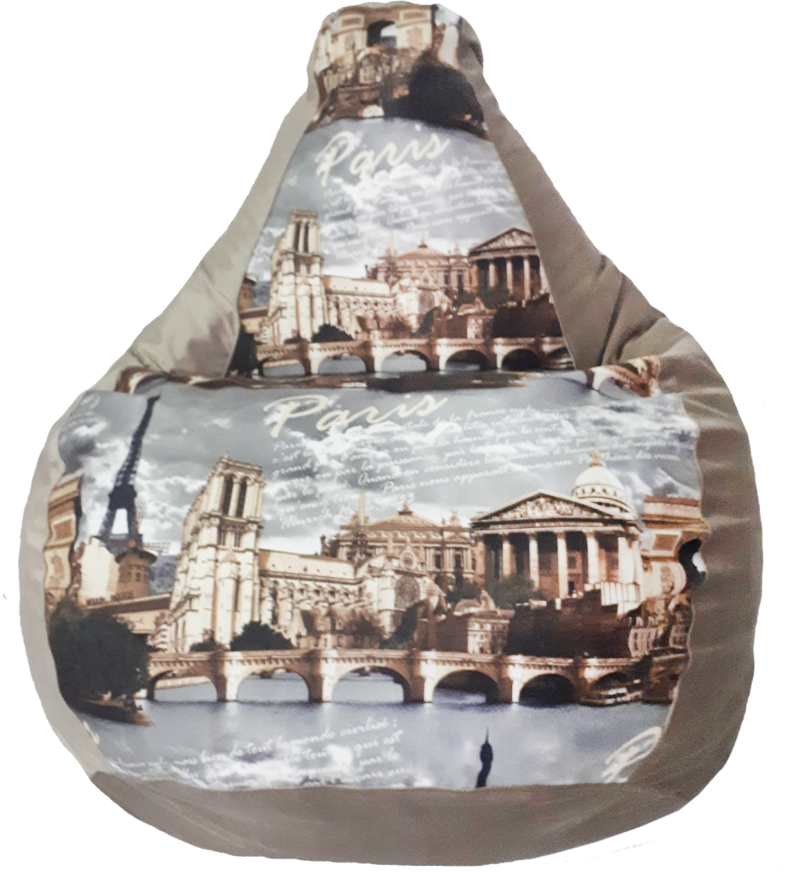 

Кресло-мешок Ecobag Груша комби 140/100 Бежевый