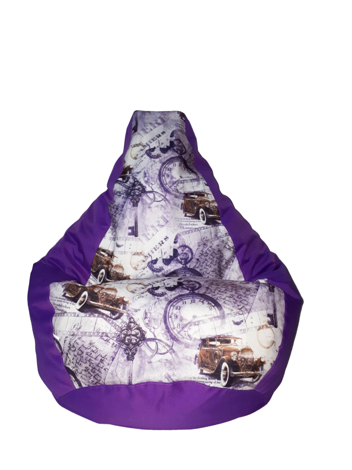 

Кресло-мешок Ecobag Груша комби 140/100 Фиолетовый