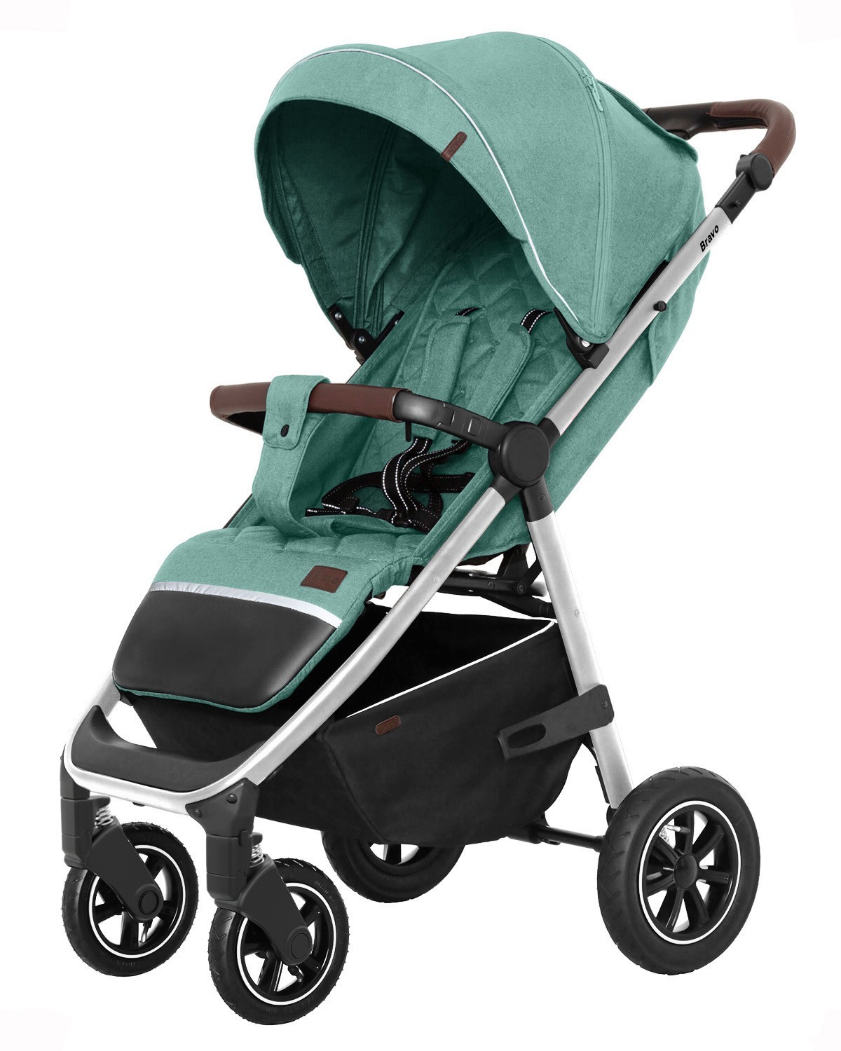 

Прогулочная коляска CARRELLO Bravo CRL-5512 Basil Green надувное колесо + дождевик L