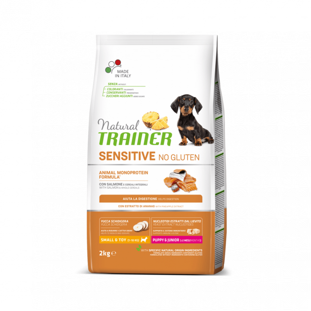 

Сухой корм Trainer Natural Dog Sensitive Puppy&Junior Mini для щенков мелких пород с лососем 2 кг