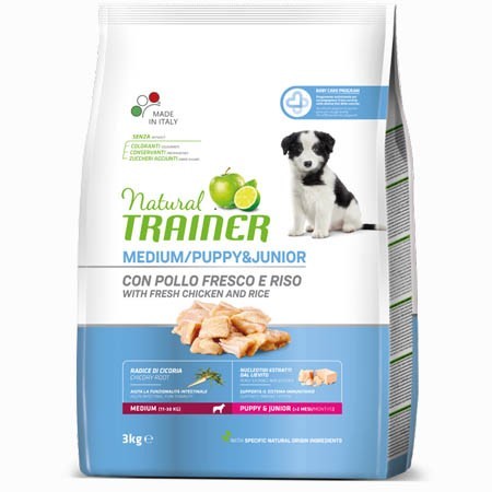 

Сухой корм Trainer Natural Super Premium Puppy&Junior Medium для щенков средних пород 3 кг